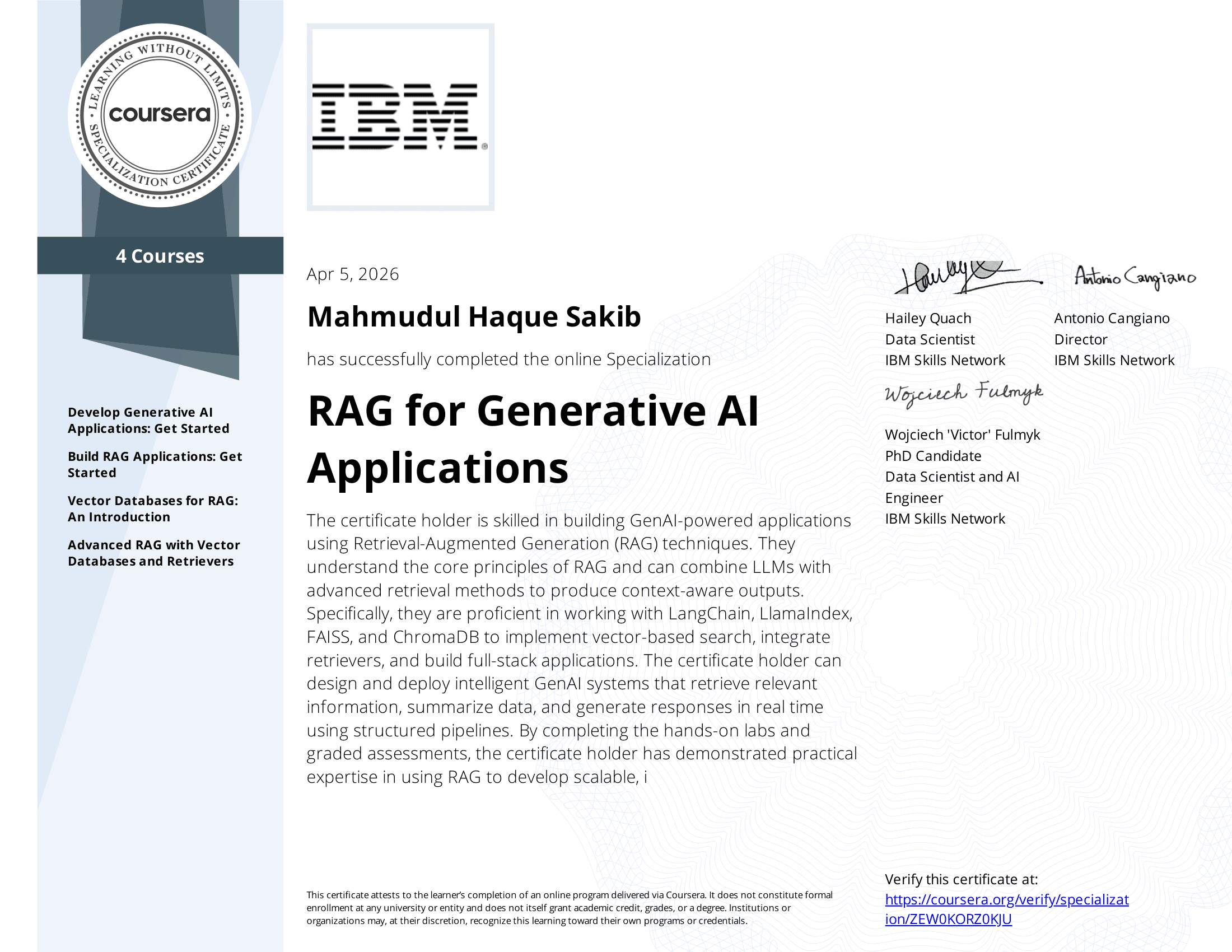 RAG for Generative AI Applications